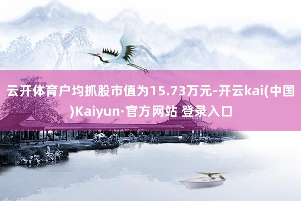 云开体育户均抓股市值为15.73万元-开云kai(中国)Kaiyun·官方网站 登录入口