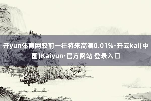 开yun体育网较前一往将来高潮0.01%-开云kai(中国)Kaiyun·官方网站 登录入口