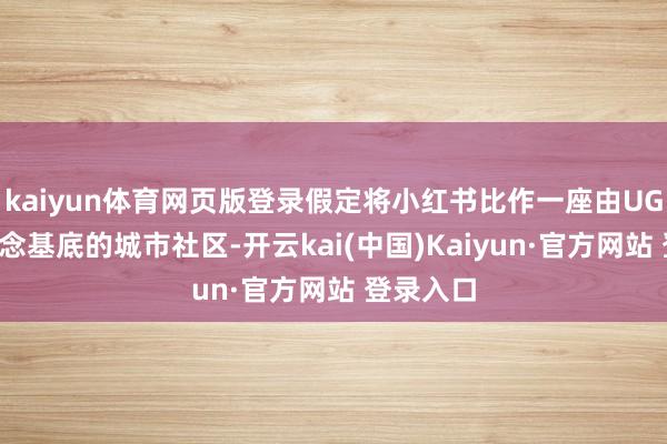 kaiyun体育网页版登录假定将小红书比作一座由UGC内容作念基底的城市社区-开云kai(中国)Kaiyun·官方网站 登录入口