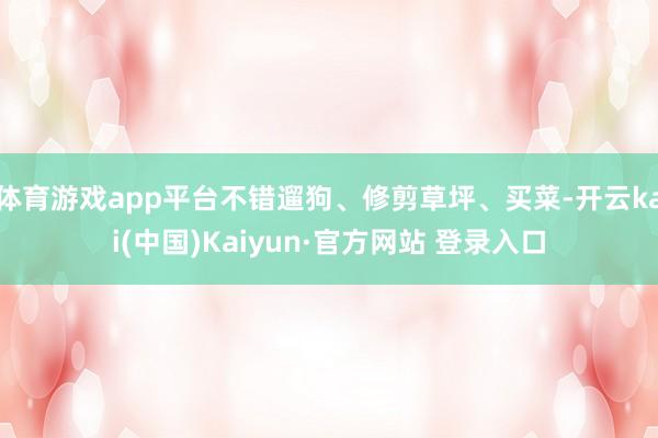 体育游戏app平台不错遛狗、修剪草坪、买菜-开云kai(中国)Kaiyun·官方网站 登录入口