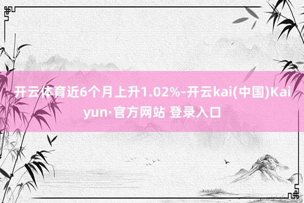 开云体育近6个月上升1.02%-开云kai(中国)Kaiyun·官方网站 登录入口