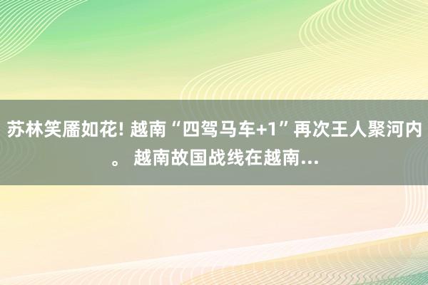 苏林笑靥如花! 越南“四驾马车+1”再次王人聚河内。 越南故国战线在越南...