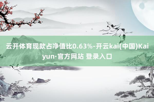 云开体育现款占净值比0.63%-开云kai(中国)Kaiyun·官方网站 登录入口