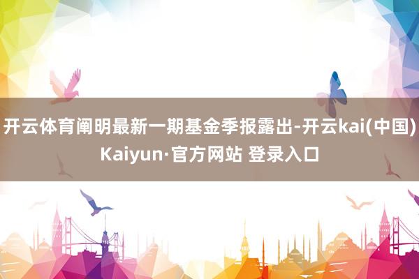 开云体育阐明最新一期基金季报露出-开云kai(中国)Kaiyun·官方网站 登录入口